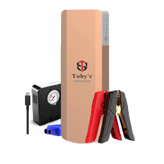 Toby’s X19 PRO Jump Starter 16000mAh Car Jump Starter Power Bank 1500A Peak 12V Emergency Battery Booster with PD 30W Fast Charging With Tire Inflator