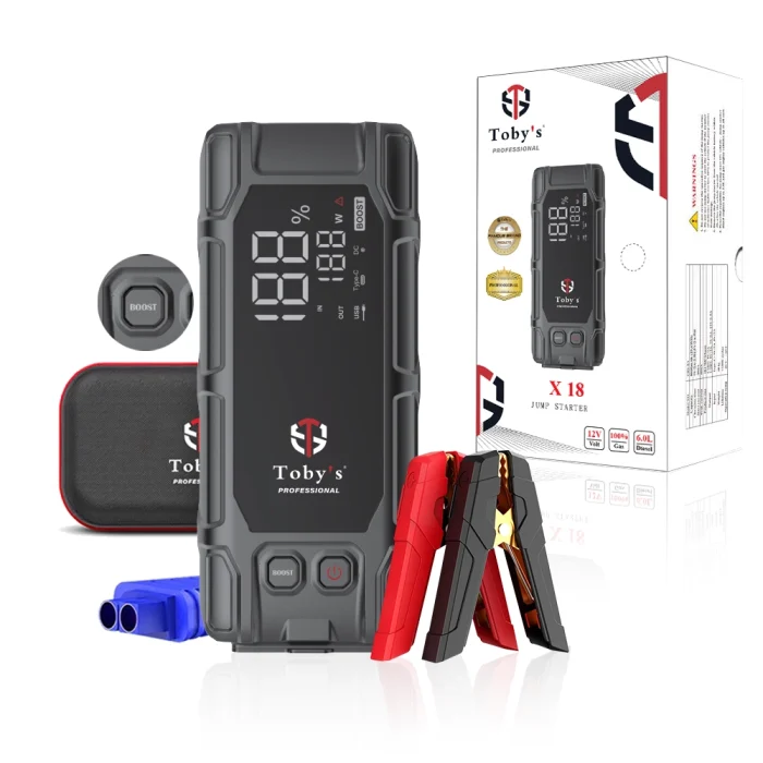 Toby's X18 Jump Starter for Cars 16000mAh and 59.2WH Best Power Bank for Electronic Devices