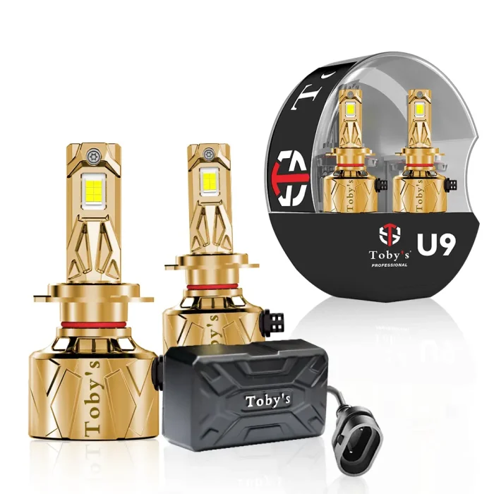 Toby's U9 LED Headlight 100W/piece 200W/pair Power Head bulbs with Color Temperature 6500K For High beam, low beam