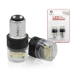 Tobys Super Bright Power T20 1157 16SMD LED Bulbs with 4218 Chip replacement for Back Up Reverse Brake Lights (White)