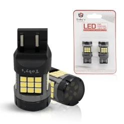 Tobys Super Bright Power T20 7443 42SMD LED Bulbs with 2835 Chip replacement for Back Up Reverse Brake Lights (White)