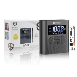 Tobys AC-P6 Tire Inflator Portable Air Compressor 20000mAh Battery & 12V DC Cordless Air Pump for Car Tires 150PSI