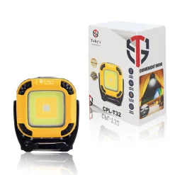 Toby’s CPL-T32 Rechargeable LED Light with Magnetic Base Adjustable Brightness SOS Mode-Ideal for Camping Emergency Garage and Outdoor Use