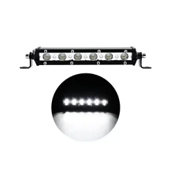 18W 7 Inches Light Bar Spotlight, IP67 Waterproof Rating with Aluminum Housing Material, Applicable on Roof, Bonnet, Bumper