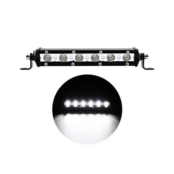 18W 7 Inches Light Bar Spotlight, IP67 Waterproof Rating with Aluminum Housing Material, Applicable on Roof, Bonnet, Bumper