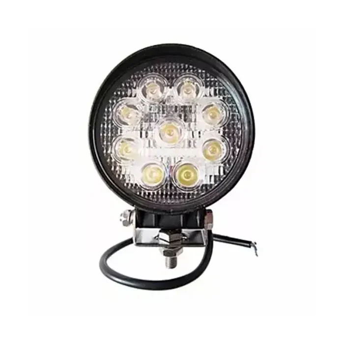 High-Quality LED R 27W Spot Flood Beam, Waterproof and Dustproof Round Spot Flood Beam LED Work Light, 2700Lms Lumens with Aluminum Housing Material