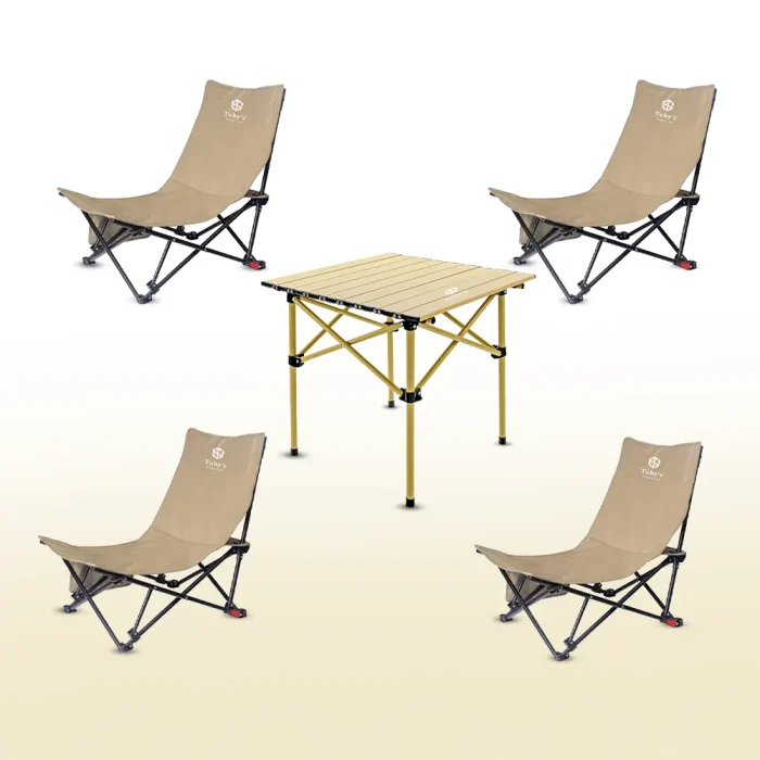Tobys Set of 4 Folding Chairs With Folding Table
