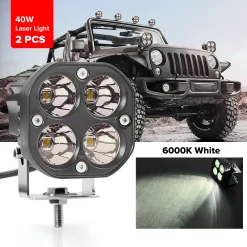 80W Laser Light High Output Work Laser Projector Light 3 Inch Spot Light For Offroad 2 Pcs