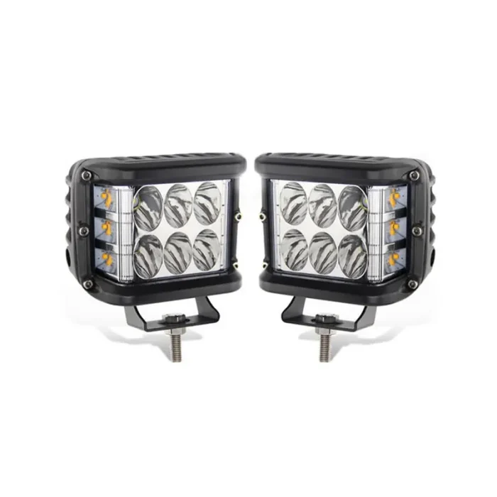 60W Side Shooter Amber White Work Light