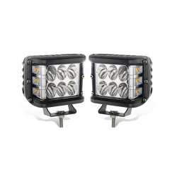 2 Pieces Cube 60W Side Shooter Yellow-White LED Work Light, TBS LED CUBE 60W (White/Yellow)