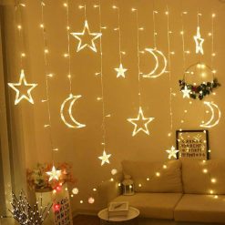 Toby's Happy Moon Ramadan Moon Star Curtain Style Led Decor Light