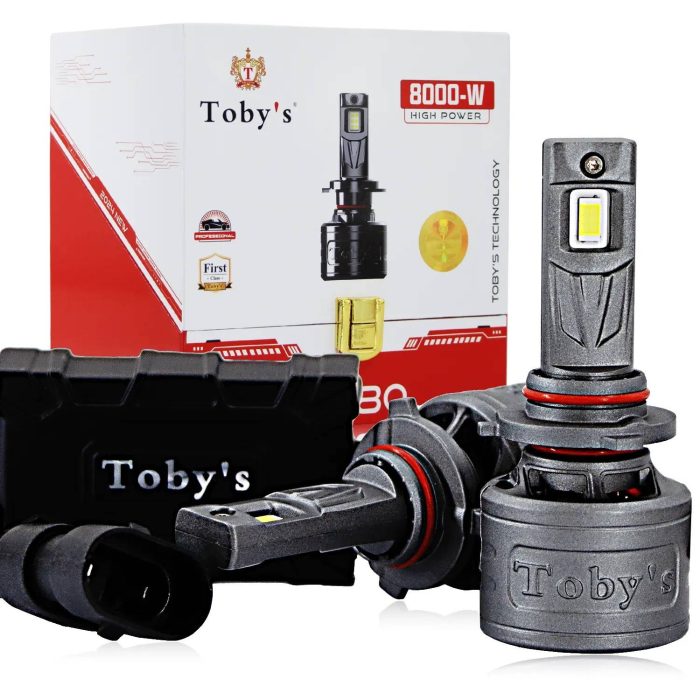 Tobys TY80 9005/HB3 2 Pieces 160W Original Tested LED Headlight Bulb Assembly 16000 Lumens 80W/Piece Xtreme Bright With Color Temperature 6500K