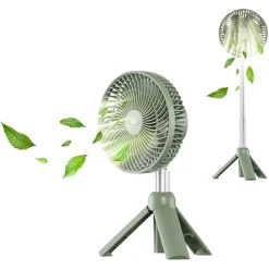 Tobys CPL-T23 Rechargeable Portable 4000mAh Fan with LED Lantern Adjustable Height for Home Office Outdoor Camping