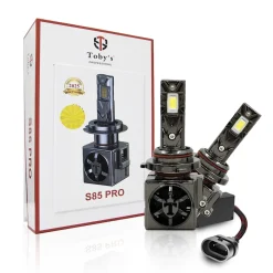 Toby's New S85 PRO 2024 Upgraded 9005/HB3 170W Tested LED Headlight Bulbs,17000LM/pair Super Bright, Headlights Conversion Kit 6500K Xenon White, Halogen Replacement with Fan ,Pack of 2