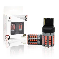 Tobys Super Bright Low Power 7440 44SMD LED Bulbs with 3030 Chip replacement for Back Up Reverse Brake Lights (Red)
