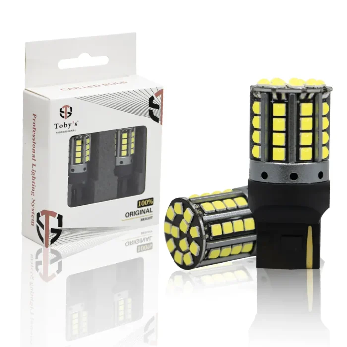 Tobys Super Bright Low Power 7440 44SMD LED Bulbs with 3030 Chip replacement for Back Up Reverse Brake Lights (White)
