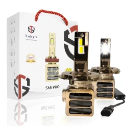 Tobys S65 PRO 9005 2 Pieces 130W LED Headlight Bulb Assembly 13000 Lumens Xtreme Bright With Color Temperature 6500K