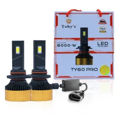 Tobys TY60 PRO 9005 2 Pieces Car LED Headlight Bulbs tested 60watts Power and 6000 Lumens With Color Temperature 6500K