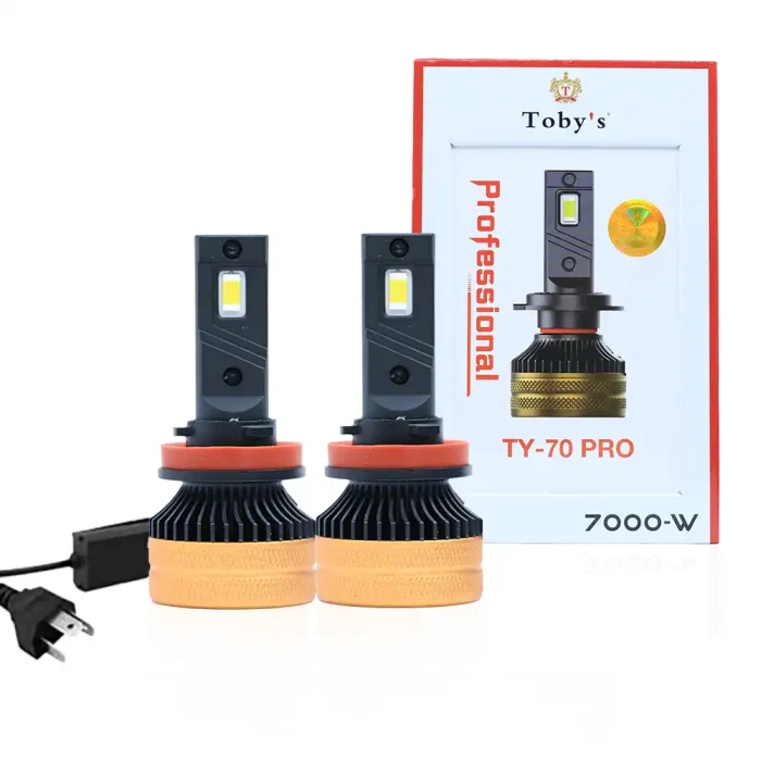 Tobys TY70 PRO H4 2 Pieces Car LED Headlight Bulbs Original 70W Power 7000 Lumens With Color Temperature 6500K