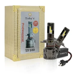 Tobys TF100 H4 2 Pieces Car LED Headlight Original 100W/piece Power 10000/piece Lumens With Color Temperature 6500K