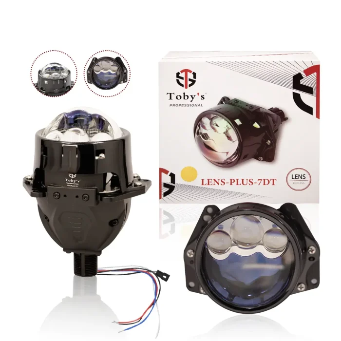 Tobys Lens Plus-7DT 3 Inch Bi LED Projector 160watts/Pair power with 6000k Color Temperature Car Headlight