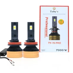 Tobys TY70 PRO H1 2 Pieces Car LED Headlight Bulbs Original 70W Power 7000 Lumens With Color Temperature 6500K