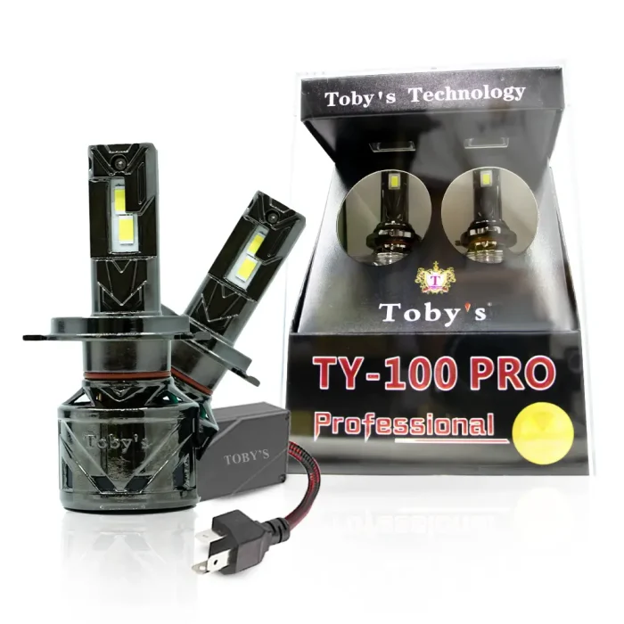Tobys TY100 PRO H4 2 Pieces Car LED Headlight Bulbs Original 100W Power 10000 Lumens With Color Temperature 6500K