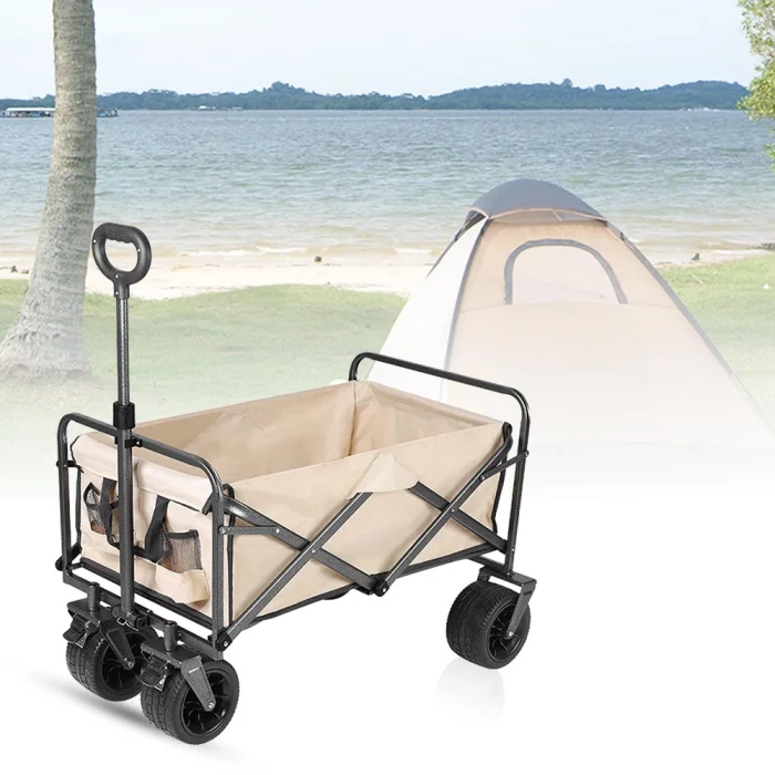 Toby's Trolley 01 New Portable Folding Outdoor Camping Cart All-Terrain Wheels Picnic Heavy Duty Shopping Cart Trailer Transport