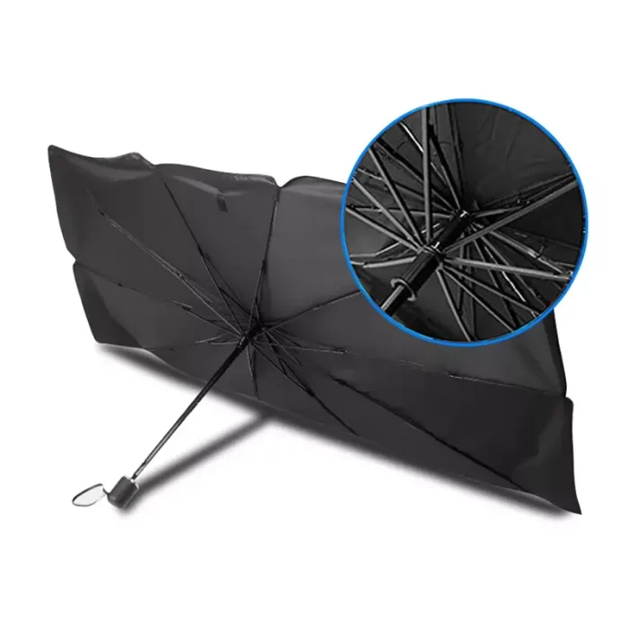 Compact and Portable Car Sunshade Foldable, Car Windshield Sun Shade Umbrella, Car SUV Cover Sunshade Heat Insulation Front Window Interior Protection (Large)
