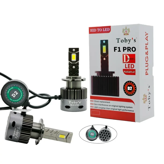 Toby's New Launched F1 Pro D2 HID to LED Headlight Bulb With 70Watts/Pair and 7000lm