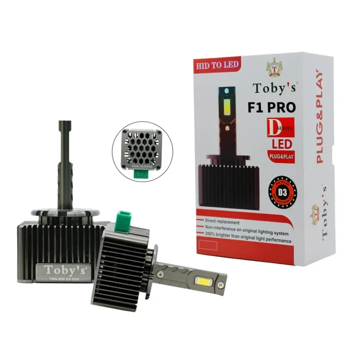 Toby's New Launched F1 Pro D3 HID to LED Headlight Bulb With 70Watts/Pair and 7000lm