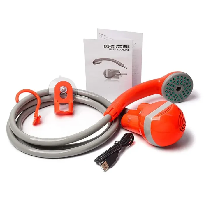 High Pressure Outdoor Portable Shower Rechargeable Water Pump, Compact, Lightweight with Long-Time Performance