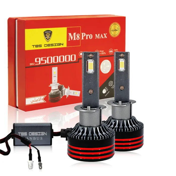 TBS DESIGN M8Pro H1 2 Pieces Car LED Headlight Original 110W/Pair Power Pure White 6000K Color Temperature