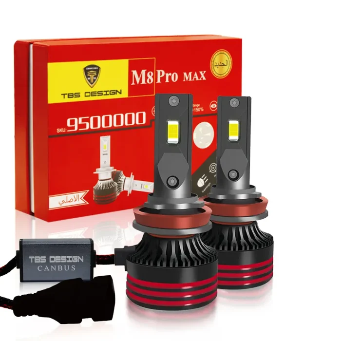 TBS DESIGN M8Pro H11 2 Pieces Car LED Headlight Original 110W/Pair Power Pure White 6000K Color Temperature