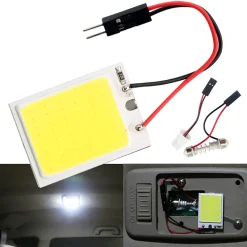 High-Intensity Fast Active Roof Light COB 24smd Car Interior Dome Light Powerful Brightest COB Light, Low Power Consumption and Shockproof