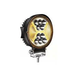54W Round LED Work Light With Amber DRL Light 5800Lm Flood Spot Combo Beam LED Light Bar, Aluminum Die-Cast Housing Material with Waterproof Resistance