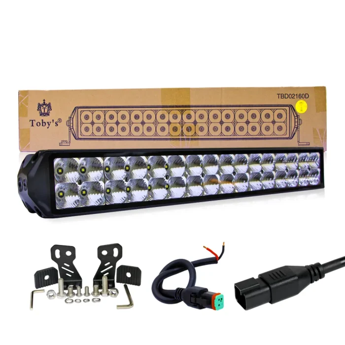 LED Bar Light, Toby's New 20" 160W Double Row Spot LED Light Bar Driving Lamp LED Work Light IP68 Waterproof for Off Road Truck Car ATV SUV Boat