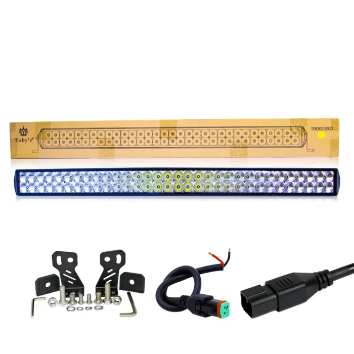 LED Bar Light, Toby's New 40" 320W Double Row Spot LED Light Bar Driving Lamp LED Work Light IP68 Waterproof for Off Road Truck Car ATV SUV Boat