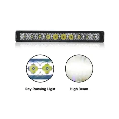 12V TGF 100W 57cm Bar Light For Jeep Wrangler, 9000LM Lumens, Aluminum Housing Material, IP68 Waterproof Rating with 360-Degree Lighting Angle