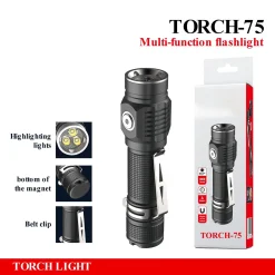 Toby's New Torch with 1000 Lumen Pocket Flashlight for Camping Outdoor Hiking Emergency