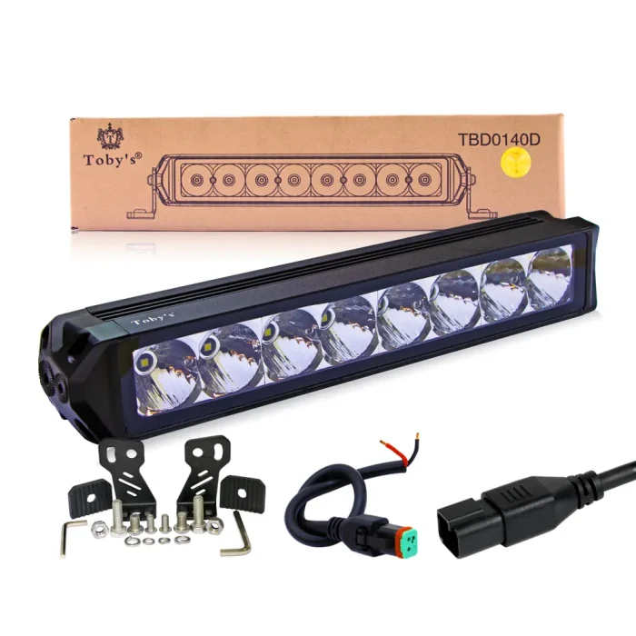 LED Bar Light, Toby's New 11" 40W Single Row Spot LED Light Bar Driving Lamp LED Work Light IP68 Waterproof for Off Road Truck Car ATV SUV Boat