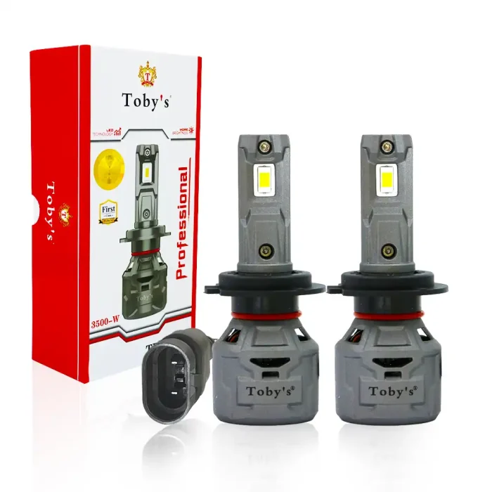 Toby's TB1 MAX 9012 2 Pieces 60W/Pair Original Tested LED Headlight Bulb Assembly 6000 Lumens 30W/Piece Xtreme Bright With Color Temperature 6500K
