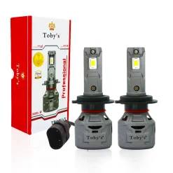 Toby's TB1 MAX 9006 2 Pieces 60W/Pair Original Tested LED Headlight Bulb Assembly 6000 Lumens 30W/Piece Xtreme Bright With Color Temperature 6500K