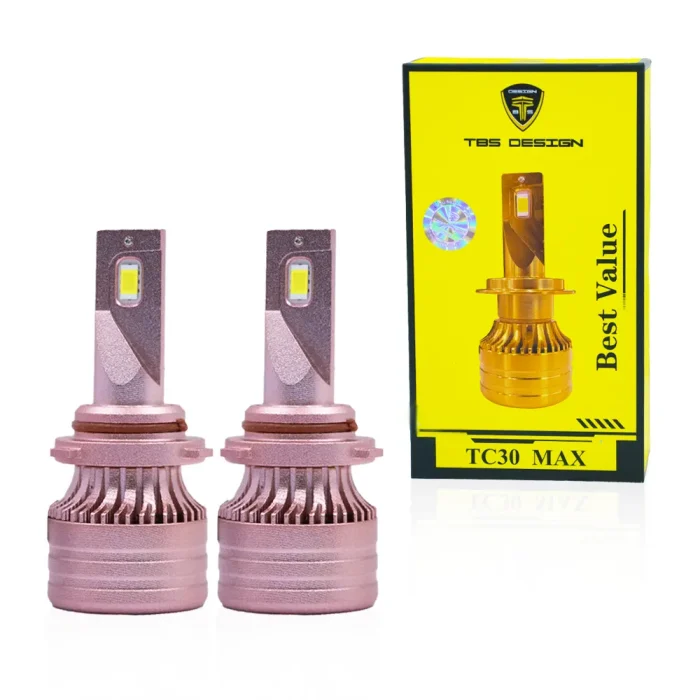 TBS DESIGN 2 Pieces TC30 MAX 60W/Pair LED Headlight Bulb Assembly 6000/Pair Lumens Xtreme Bright With Color Temperature 6500K