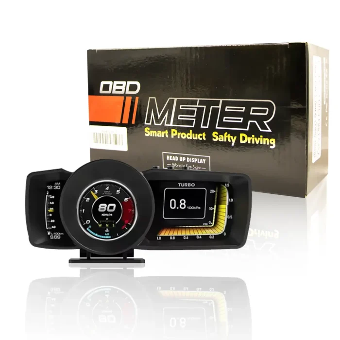 Tobys New A600 Car HUD Head Up Display with OBD2 + GPS Dual System Digital Speedometer with 3 LCD Screens