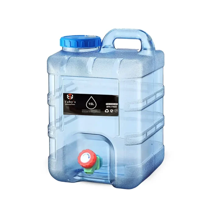 Toby’s 15L Pure Water Bucket Food Grade HDPE Camping & Household Water Storage Container with Tap And Handle