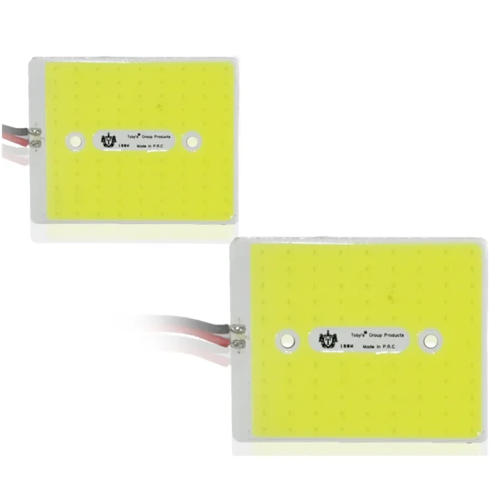 Tobys Super Bright Power 180W Square COB 75MM Pure White Color Light (2 Pieces)