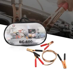Toby’s BC-600 Heavy Duty Car Booster Jumper Cable 600AMP, 2.5M Length, 0.25mm x 135PCS Copper Wire, Strong Crocodile Clamps with Carry Bag