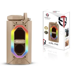 Toby’s CPL-T41 Portable Bluetooth Speaker with RGB Light & Adjustable LED Lamp Waterproof Outdoor Wireless Speaker for Camping, Gatherings & Home Use