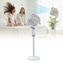 ACF-01 Smart Adjustable Standing Fan with Powerful Cooling, Multi-Angle Airflow, Ultra-Quiet Operation & Modern Minimal Design (White)